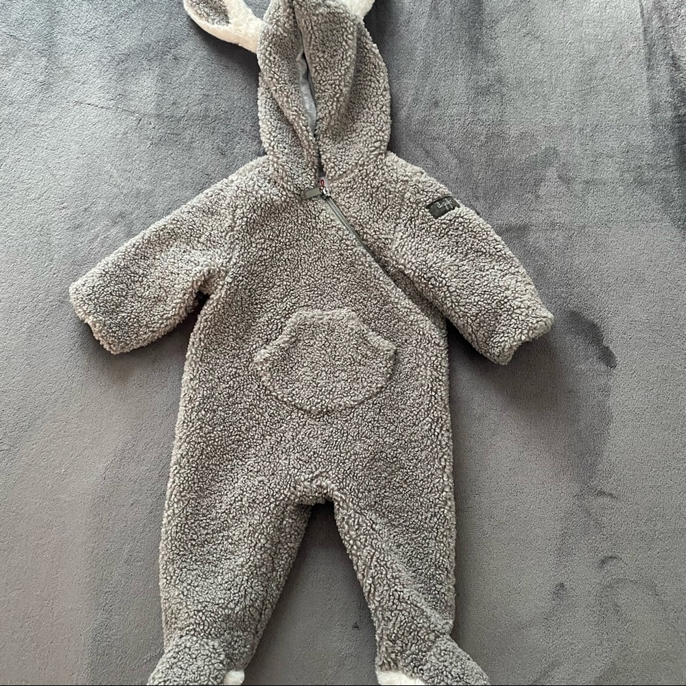 Il Gufo bunny ear-detail hooded romper